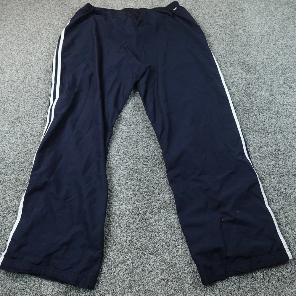 Adidas Pants Mens 2XL Blue Baggy Track Drawstring Jogger Sweatpants Gym Y2K 00s